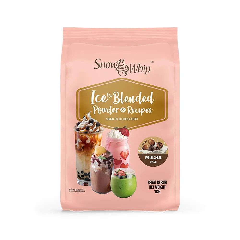 Instant Coffee Mocha Flavor Snow Whip Halal Milkshake Ice Blended Powder