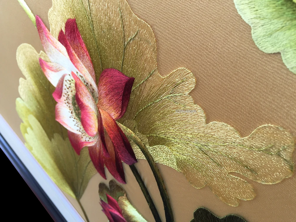 Best Price Vietnam Supplier Wholesale Flower Paintings Summer Fragrance Hand Embroidery Artworks