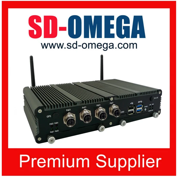 SD3611-POEX автомобильный ПК Intel Gen 6 Core i7-6600U процессор с 4-мя портами POE мини-ПК