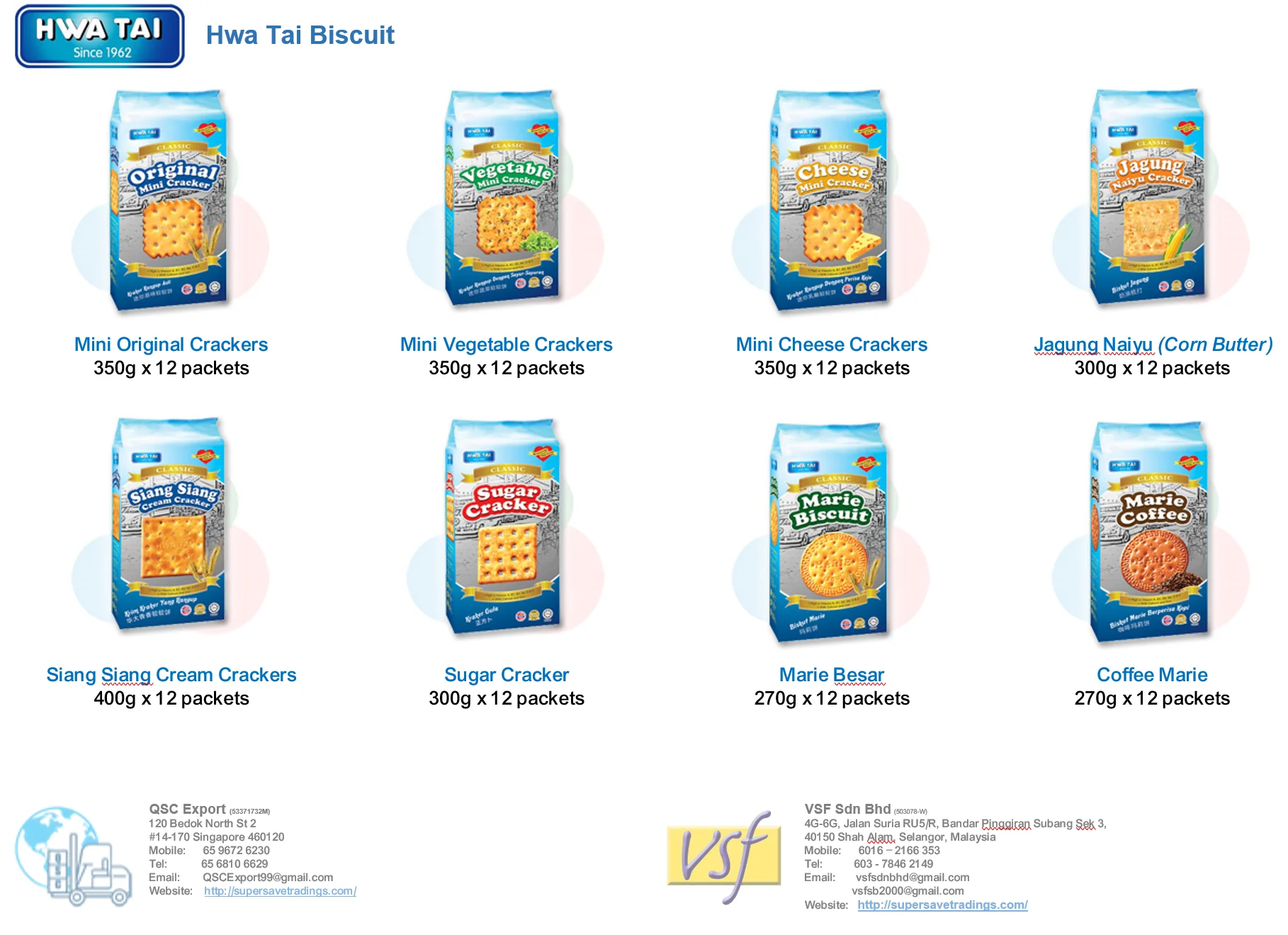 Hwa Tai Cream Crackers Tin - 800g Cream Crackers Biscuits