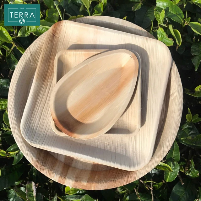 Home Garden Vietnam Tabletop Kitchen 12 cm x 4 cm Disposable Tableware Areca leaf Round Food Bowl 12 With None Accessories