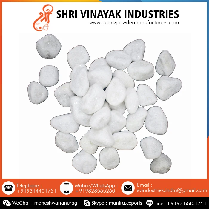 Best Quality Milky White 10 MM to 80 MM Pebbles Stone Available At Wholesale Price From India