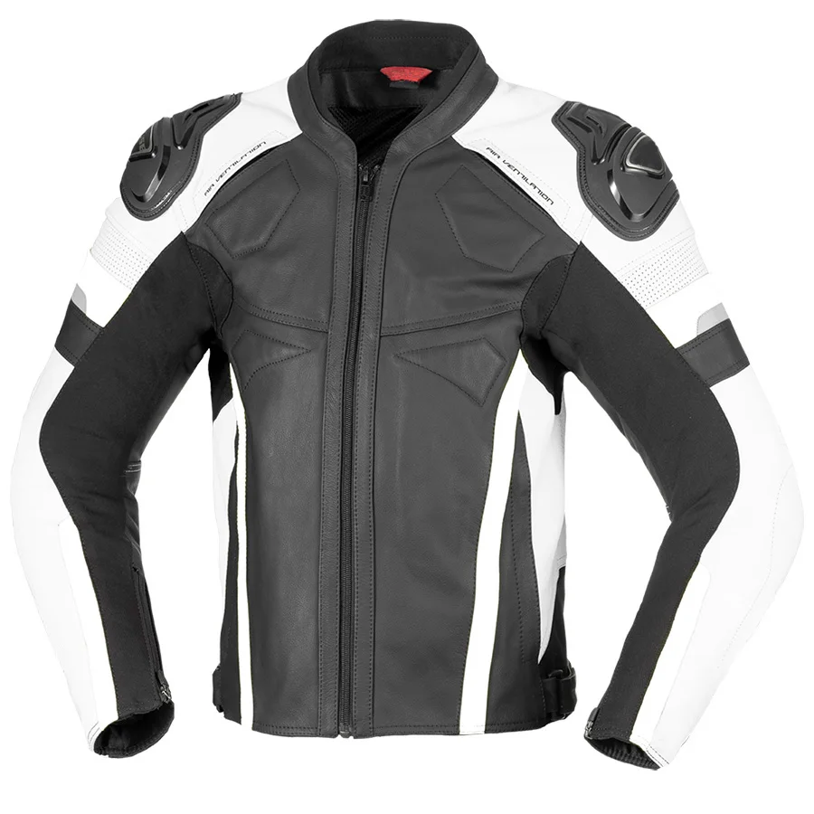 Professional Motorcycle Leather Jacket Biker Racer Motorbike Sports Protective Racing Moto Gp Motor Cross Riders Jacket OEM ODM