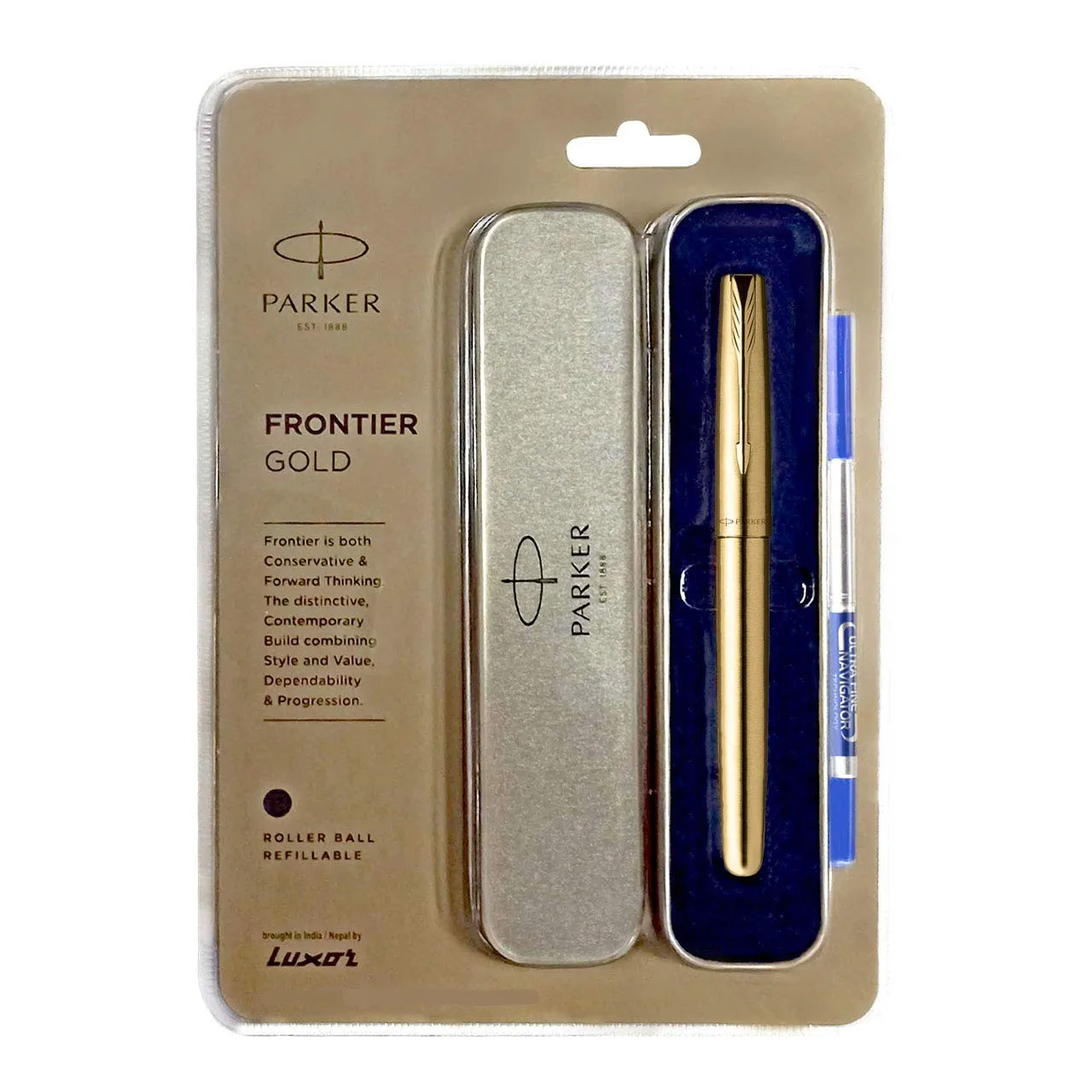  Шариковая ручка Parker frontier с золотым покрытием из нержавеющей стали роскошная шариковая премиум