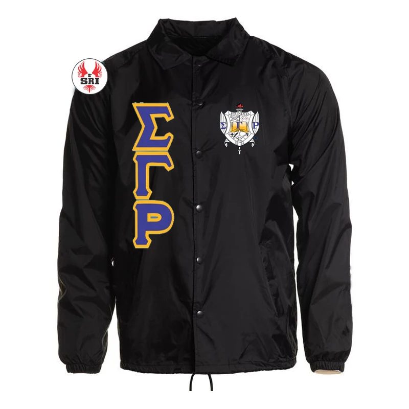 Sigma Gamma Rho Sorority Embroidery Women Coaches Jacket | SGRHO Sorority Embroidered Ladies Customized Crossing Line Jacket