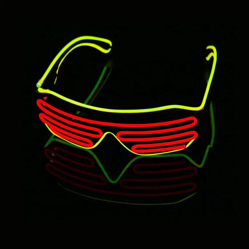 Led Flashing Glasses EL Wire Neon EL Glasses Fashionable Glasses For Party Decoration With EL Inverter
