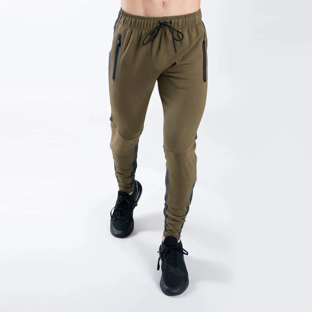 
Gym Sports Workout Premium Solid Low Moq Quick Dry Zipper Leg Opening Nylon Track Pants Men 