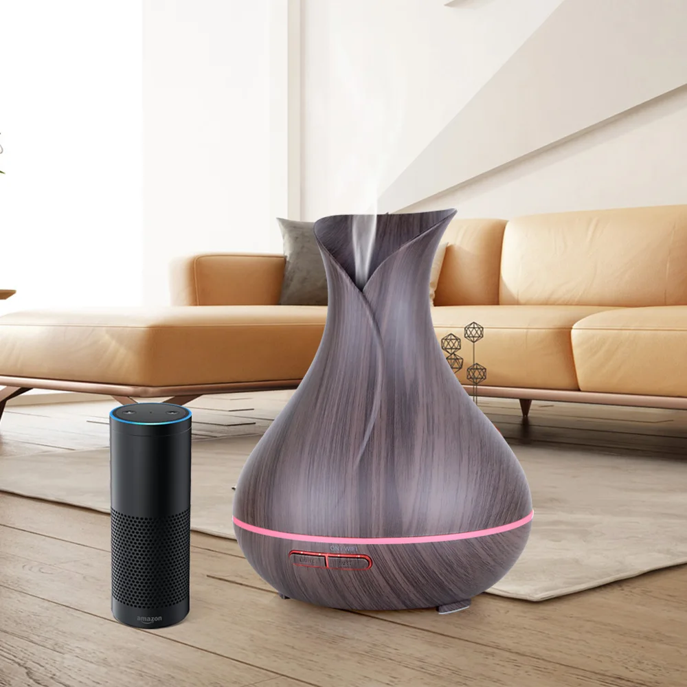 Dituo Smart WIFI version 7Color LED Ultrasonic Aroma Humidifier 400ML fragrance aromatherapy Scent commercial natural diffuser
