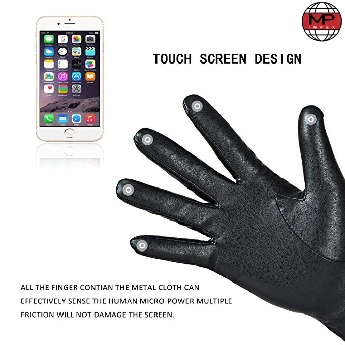 Модные мужские кожаные перчатки из козьей кожи для вождения