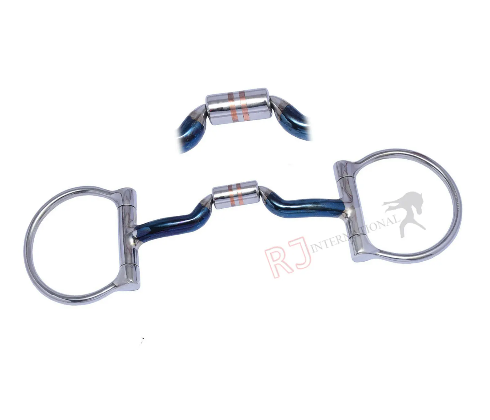 NEW HORSE  D BITS WITH  BLUE SWEET IRON MOUTH /SNAFFLE BLUE MOUTH BIT  by Riaz Jamal Intel