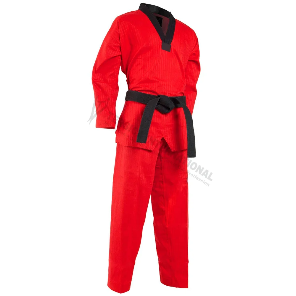 Martial Arts Taekwondo Uniform In Blue Color / 100% Cotton Fabric Taekwondo Uniform