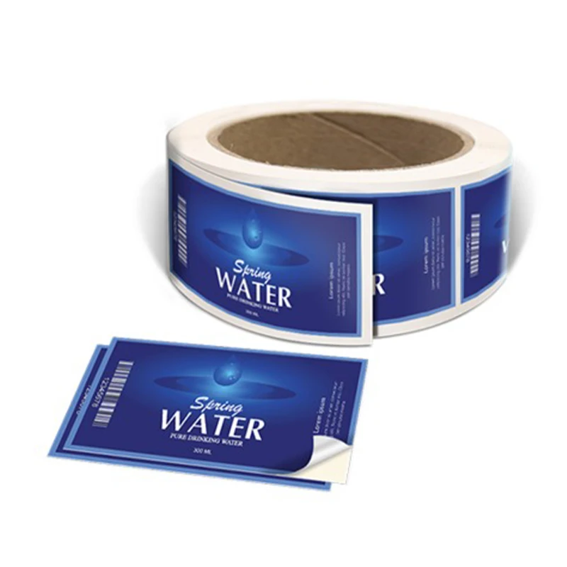 Water Bottle Brand Sticker Custom Label Printing Service Manufacturer