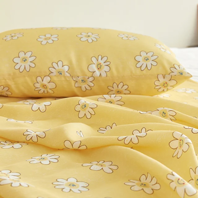  [KIDS_SUMMER DAISY] Корейский Роскошный комплект постельного белья простыня пододеяльник 100% хлопок полумикрофибра Премиум качество
