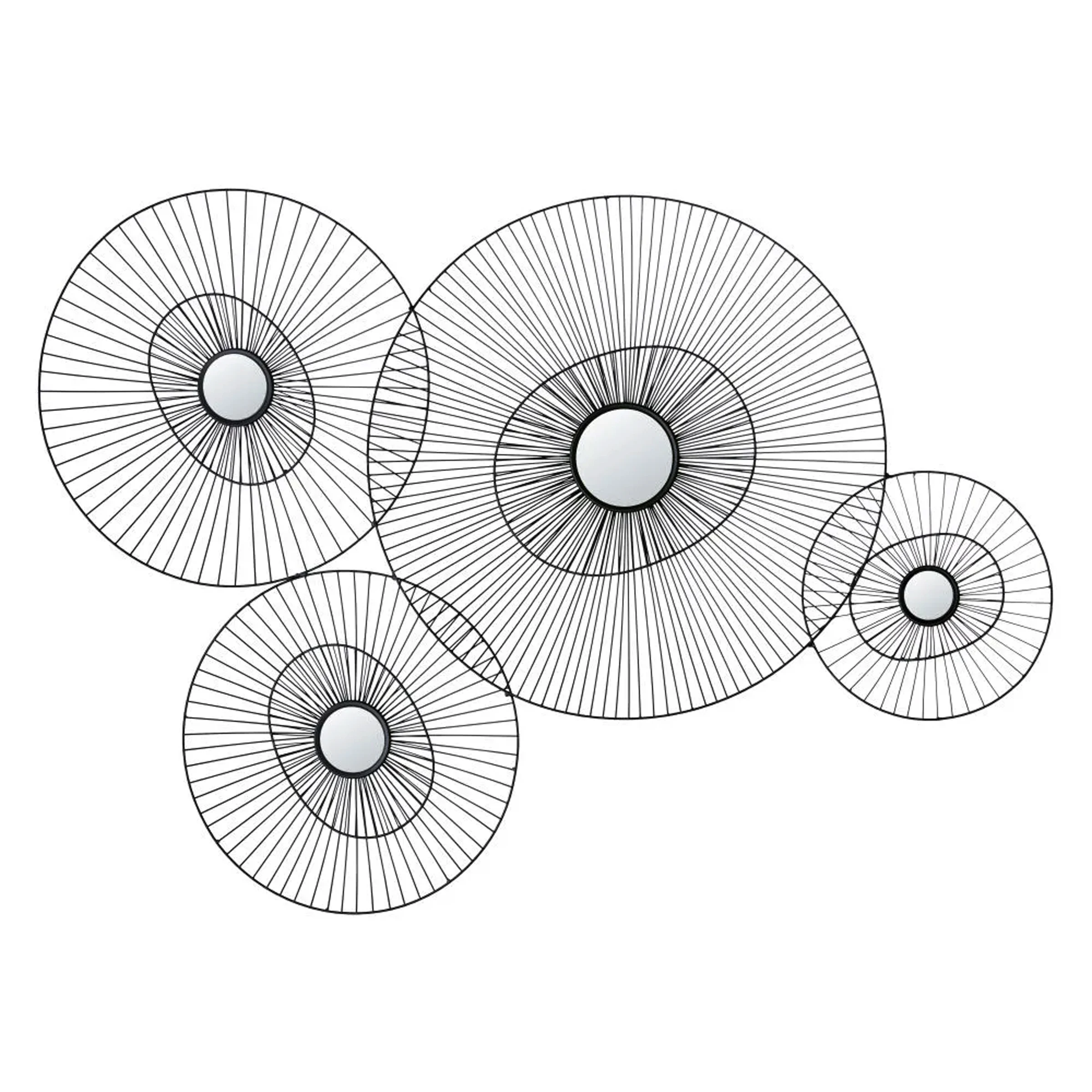 Latest Design Round Shape Metal Wire Large Home Decoration Wall Art Modern Home Decorative For Living Room Hanging Wall Decor