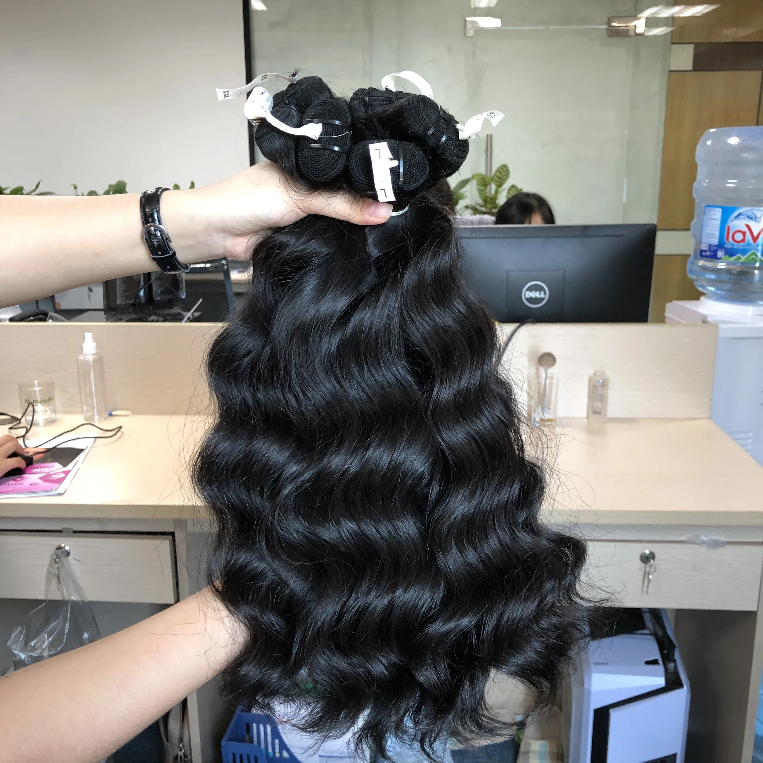 Волосы Belady натуральные волнистые 100% русские пряди волос 100 грамм с> = 60% длинное соотношение без химической обработки