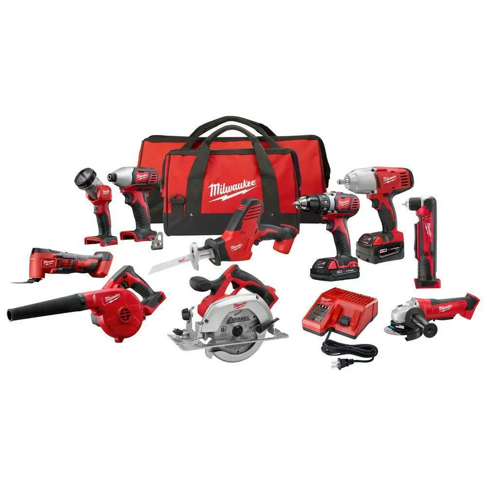 Wholesales Milwaukees M 18 Cordless Combo Tool Kit 10 Tools Drill Impact Circlar Saw Multi Tool