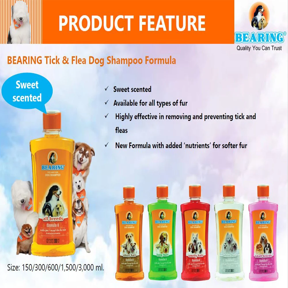 The Best Selling Dog Shampoo for Smelly Dog of Bearing Tick and Flea Shampoo 1500 ml.