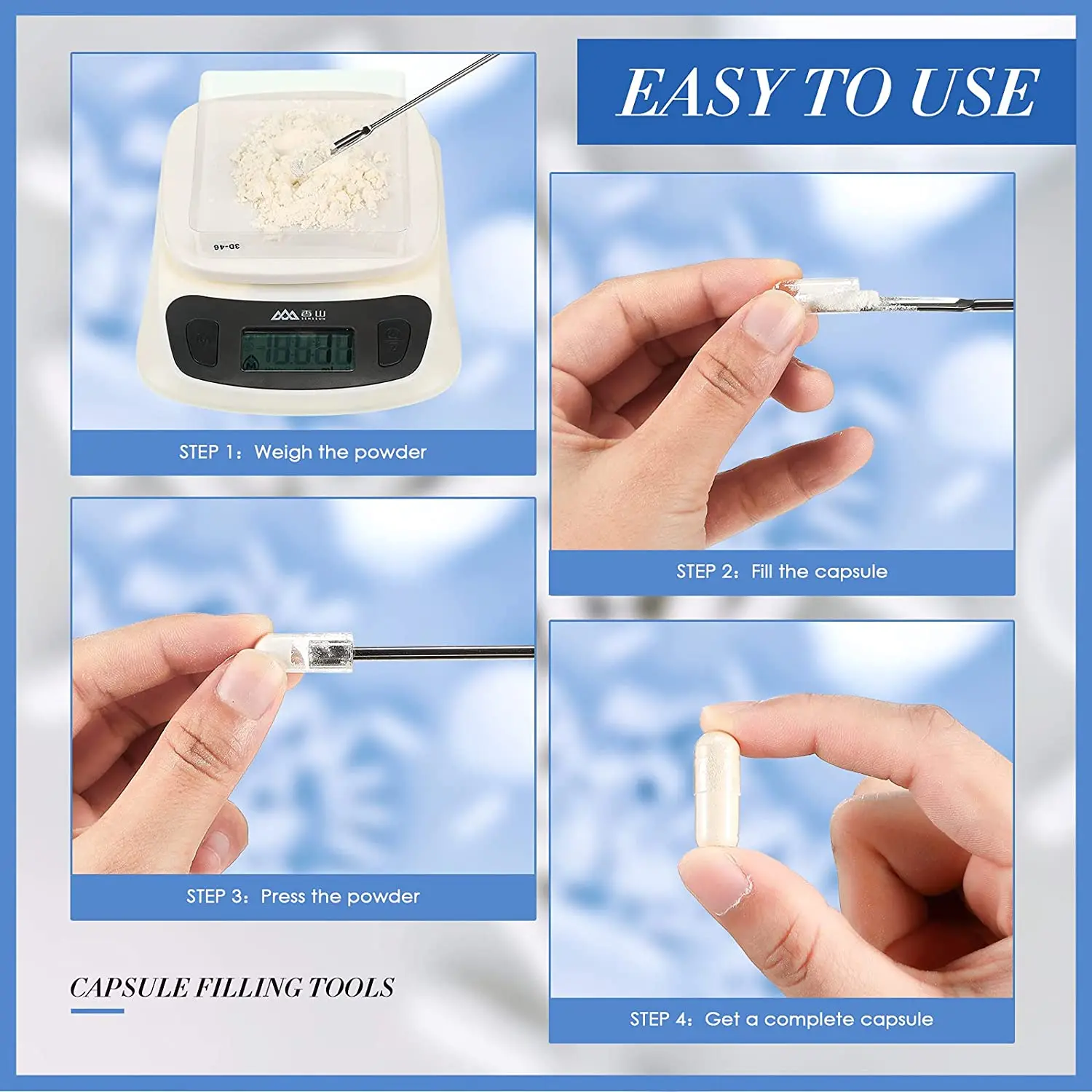 Capsule Filling Micro Spoon Spatula Herb Tamper Tool