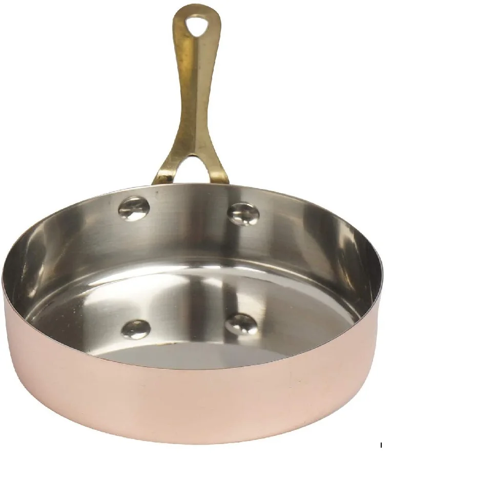 Indian Traditional Heavy Pure Copper Patila Tope Topia Bhaguna Round Cooking Cookware Kitchen Utensil Pots & Pan finaldeals2