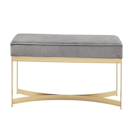 Индивидуальная форма и размер дизайнерская металлическая скамья золотого цвета для спальни