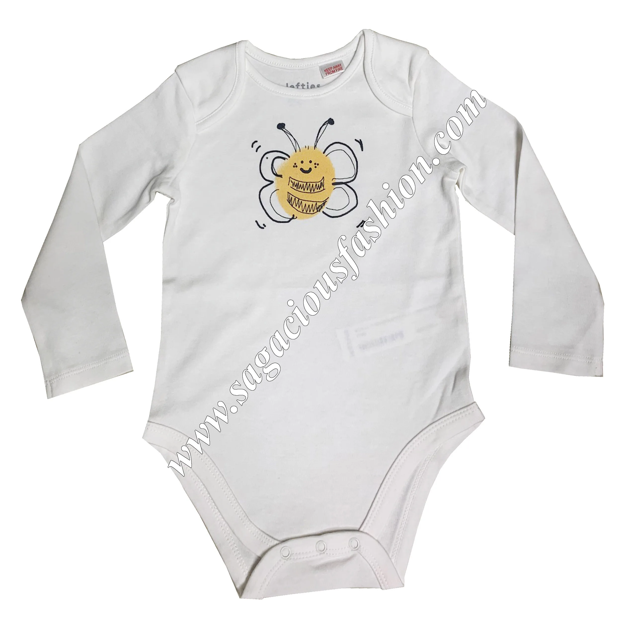 100% organic cotton interlock / jersey rompers, bib etc