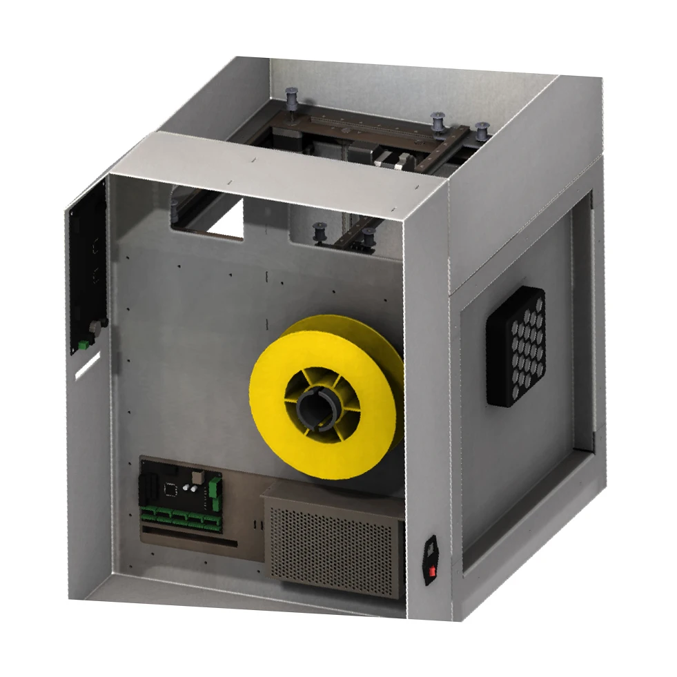 
3D Printer for Large Format Objects Making, Full Colors LCD Touch Display, FDM/FFF Molding Technology, Improved Characteristics 