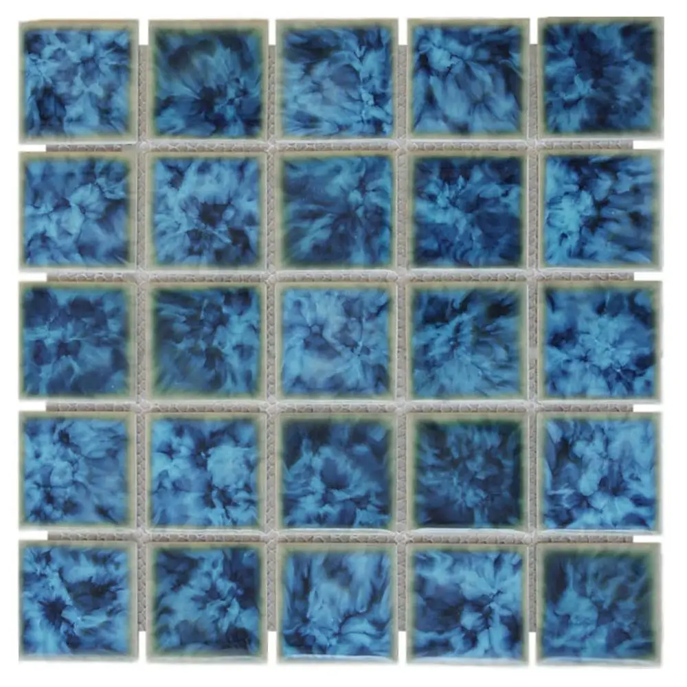 Bali Blue Mosaic Swimming Pool Tiles - Blue Tiles Bali Mass Mosaic Kuda Laut