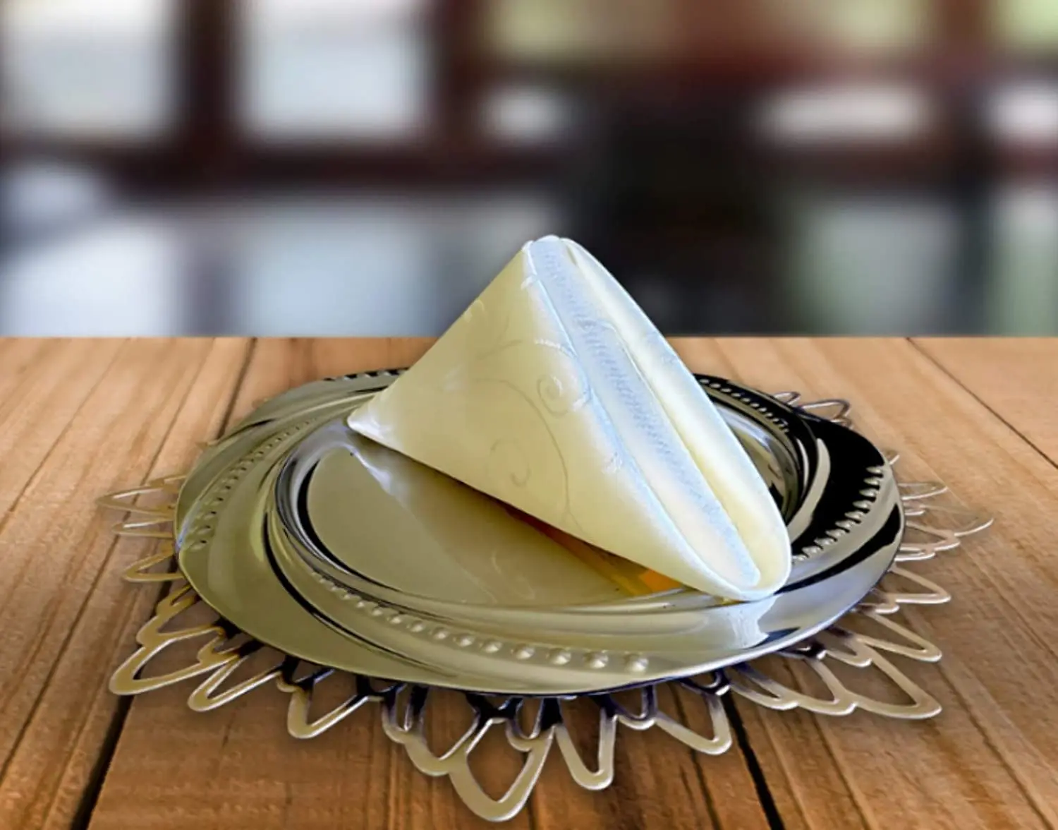 hot sale different style round shape serving tray charger plate round dishes stainless steel