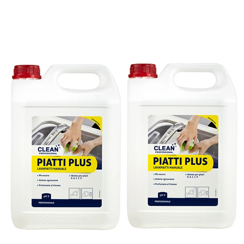 Top Quality Italian professional kitchen detergent manual dishwasher PIATTI PLUS 5 liters for export