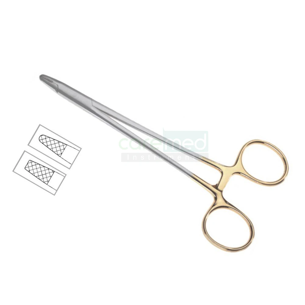 Медицинские инструменты хирургические держатели игл Derf держатель с вольфрамовым карбидом Размер 12 см | Ограненные