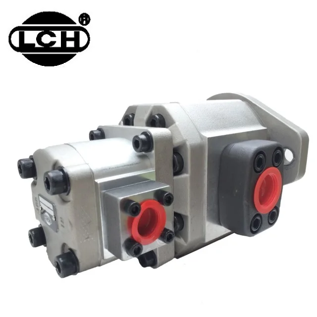 LCH high quality gear pump hgp hydraulic double tandem aluminium gear pump