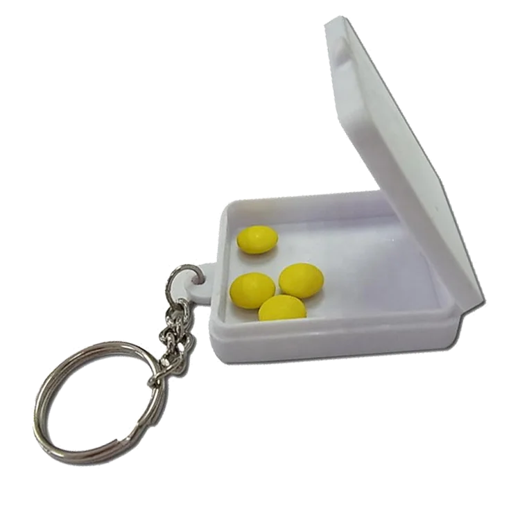 
Pocket pill case Travel storage case Mini Pill Case with key ring 