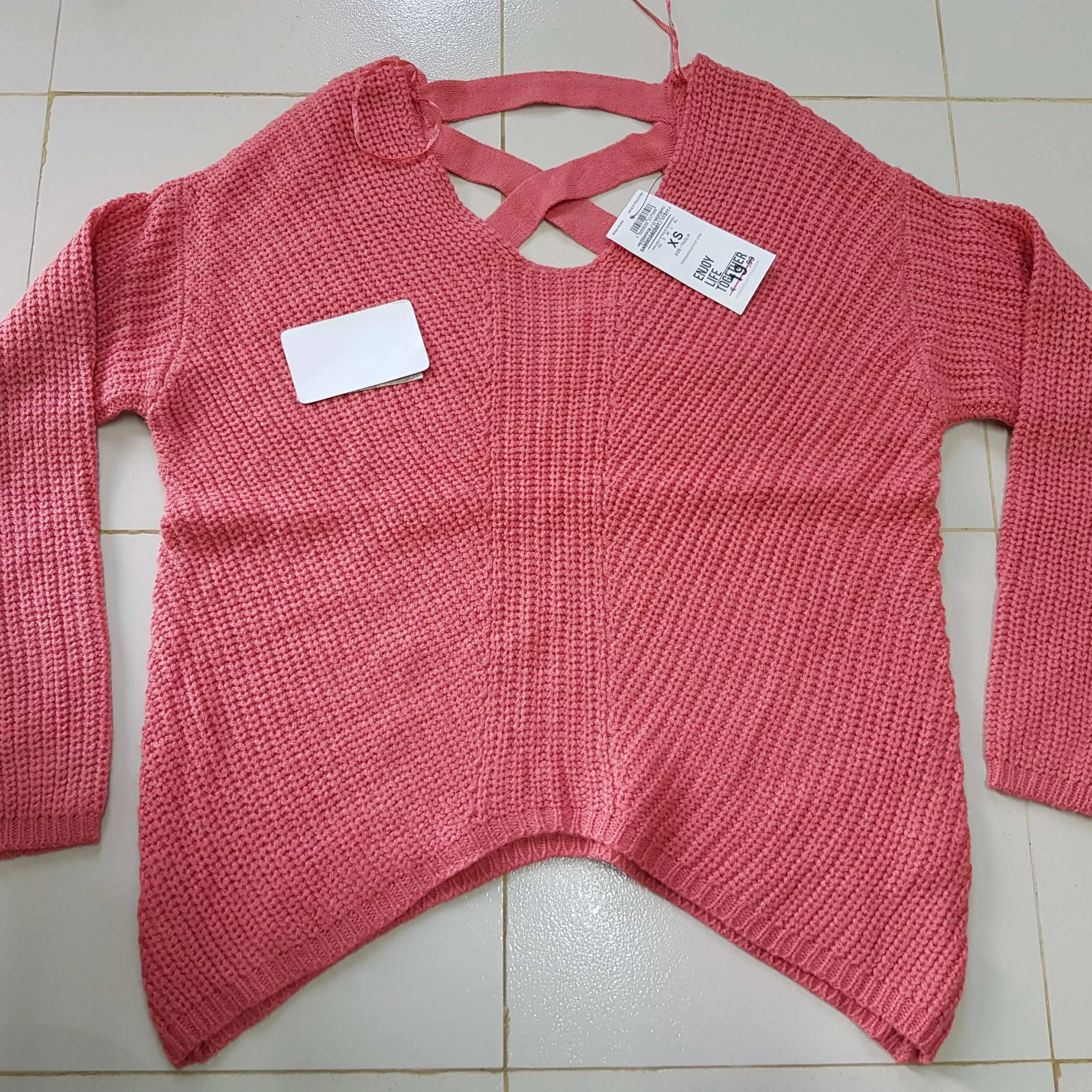 Top Quality High Fashionable Pullover V-neck Ladies Women Sweater for winter Garment Surplus Bangladesh Stock Lot