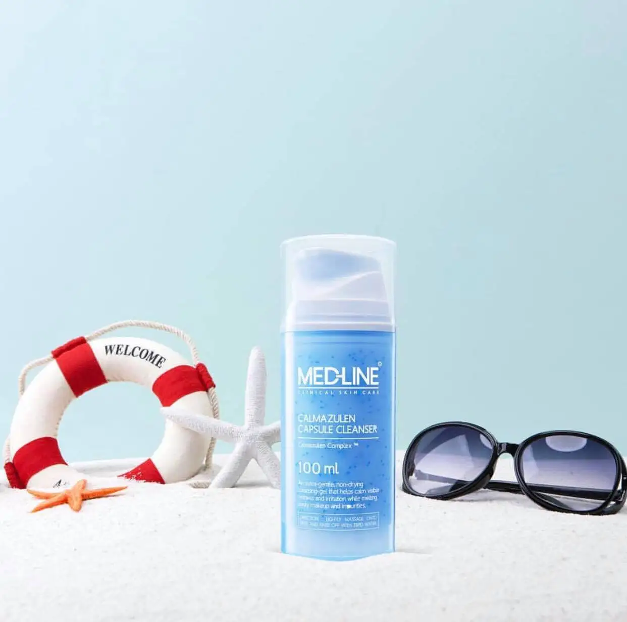 Калмазулен 100 мл капсула очищающая пена Корея подходит для всех типов кожи крем лица взрослых и женщин обычный размер использование