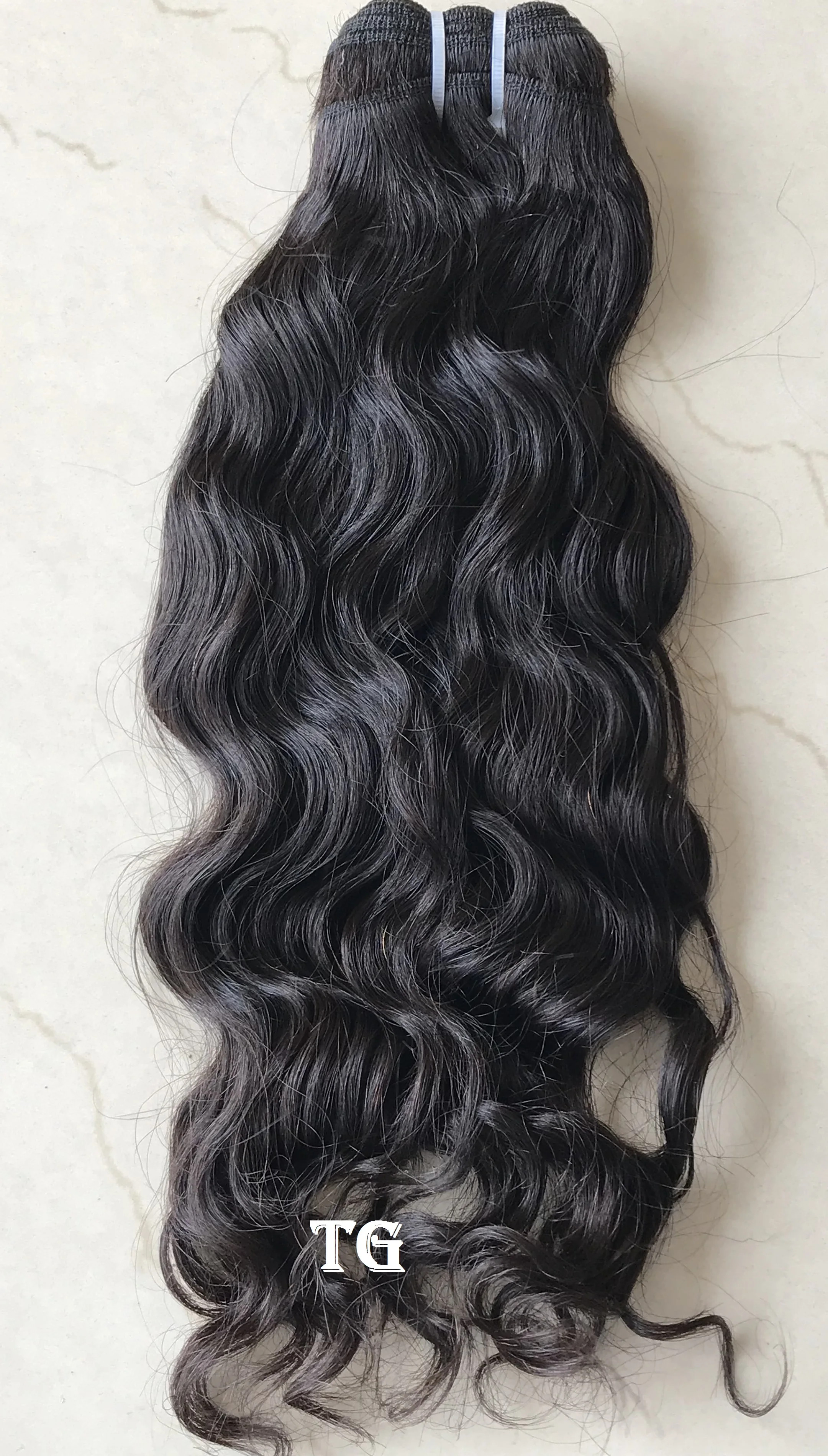 100% Unprocessed Brazilian Natural Water Wave Human Weft Hair Bundles Form Raw Indian Temple Hair Vendor