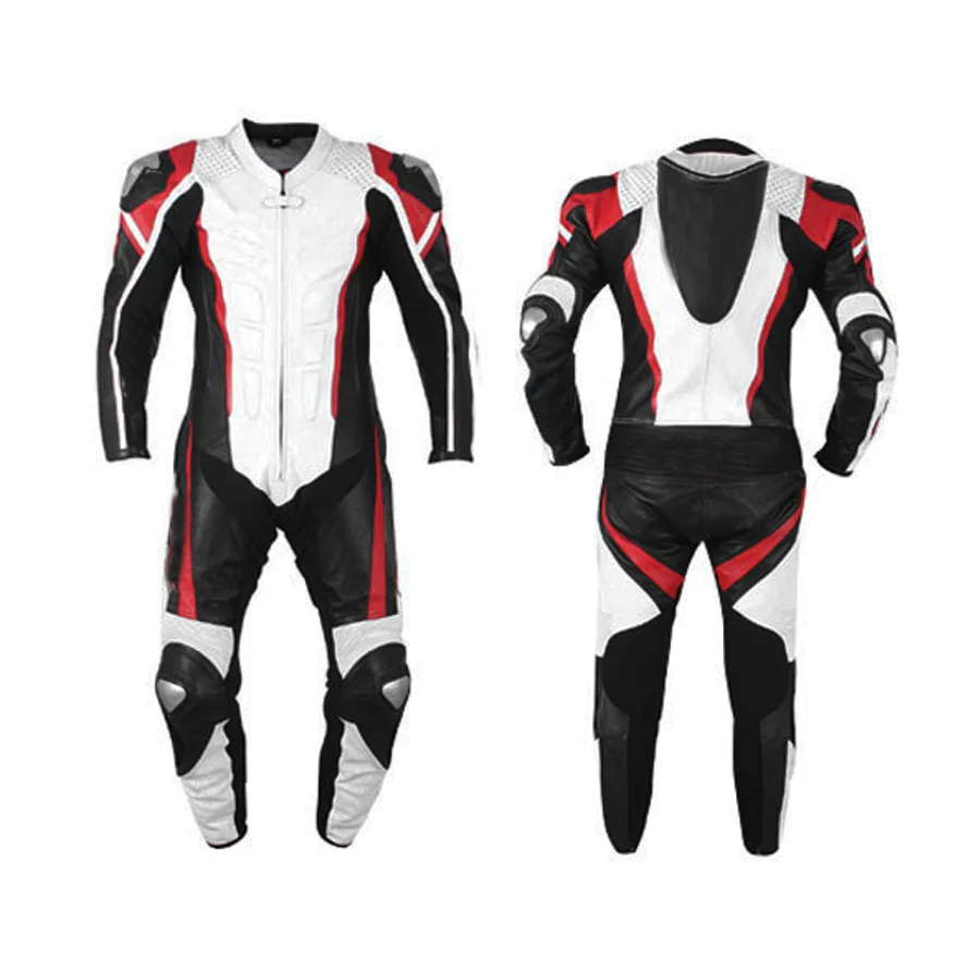 Quality Motorbike Racing Full Body Suit in Leather Breathable Water Resistance Protective Gear Male Female Adults
