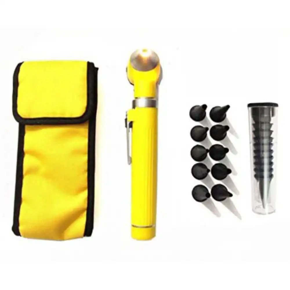 OTOSCOPE MINI FIBER OPTIC YELLOW COLOR POCKET MEDICAL ENT DIAGNOSTIC OTOLOGIST SURGICAL MEDICAL DIAGNOSTIC       MGI-17