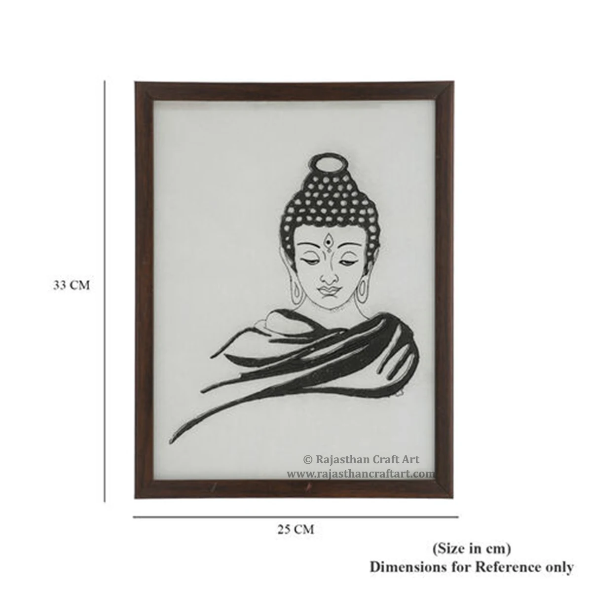 Handcrafted Shungite Dust Buddha Wall Hanging Elegant Abstract Figure & Portrait Painting Available in Wholesale