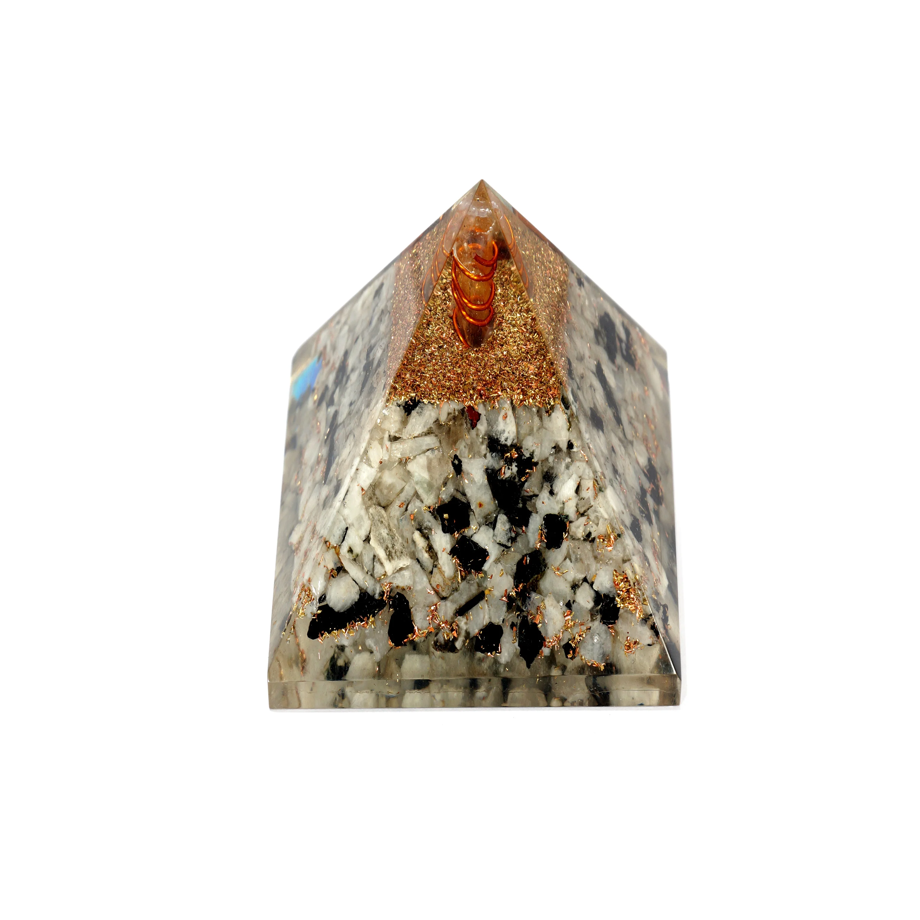  Оптовая продажа медитация ОРГОН кристальная пирамида натуральный Радужный Лунный Камень семь чакр от KrystalPalace