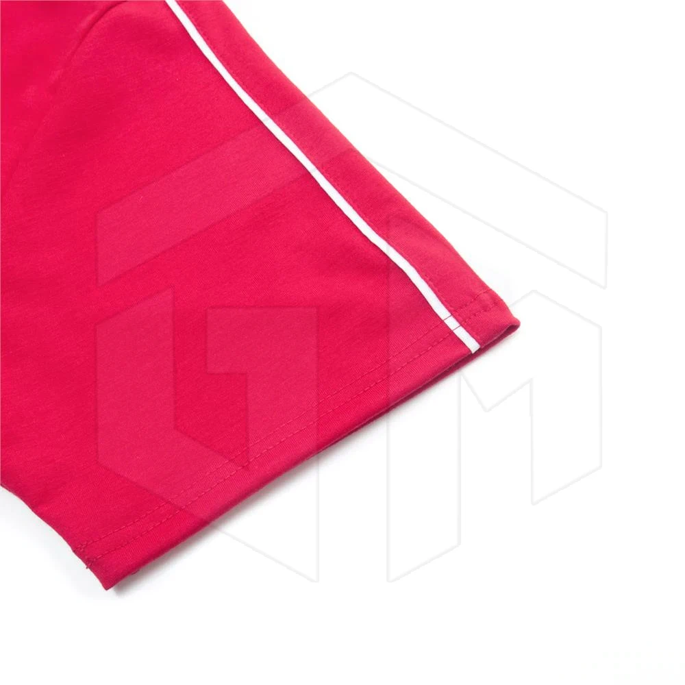  Рубашка-поло в полоску с коротким рукавом из полиэстера и хлопка