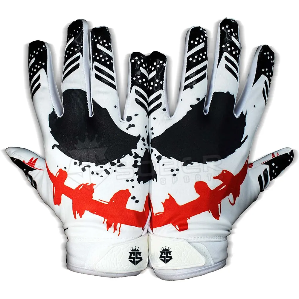 New Arrival Custom made American Football gloves Design Grip Football Gloves Outdoor American Football Gloves