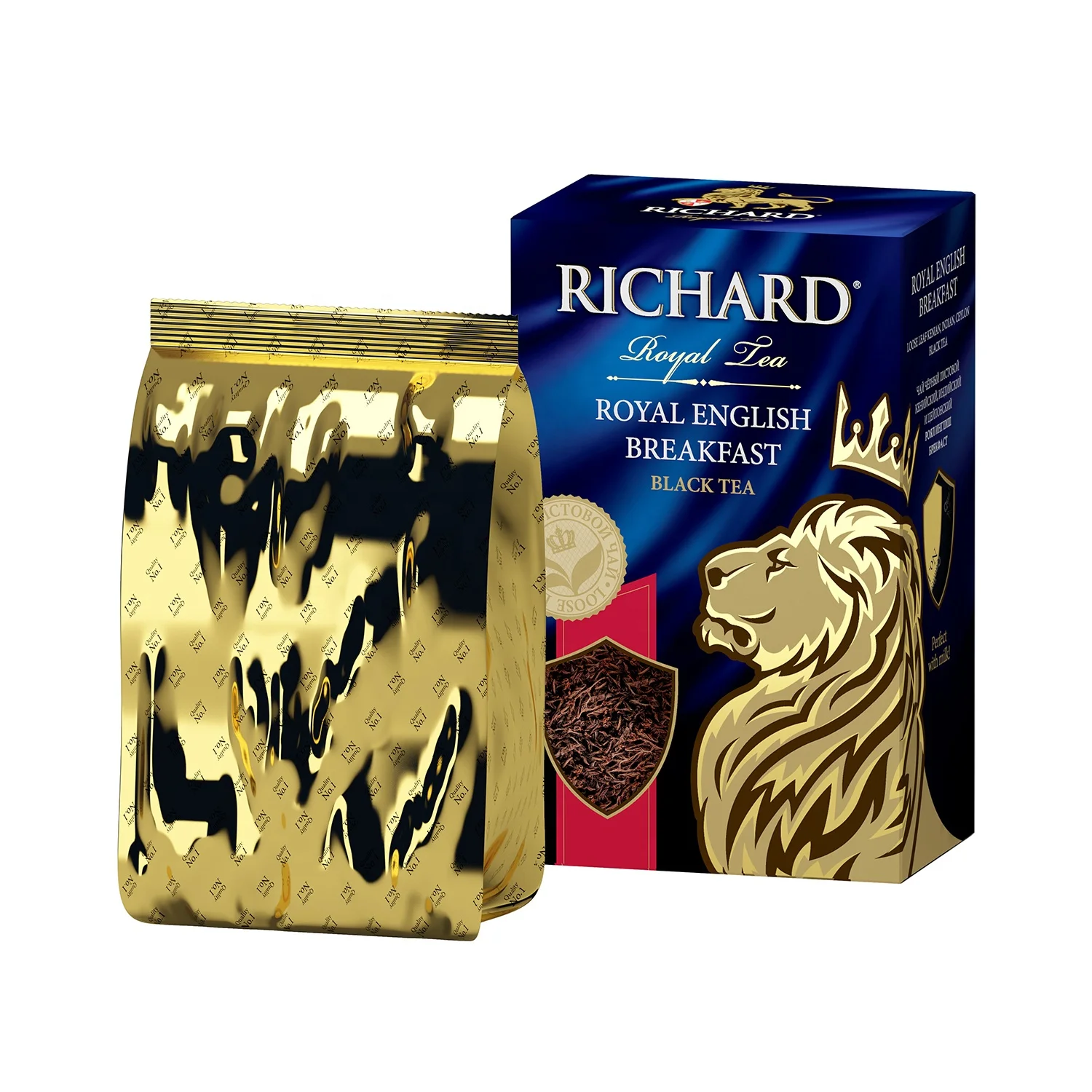 
 Традиционный классический черный чай Ричард королевский английский завтрак, свободного типа в упаковке 90 г, Прямая поставка с завода высшего качества  