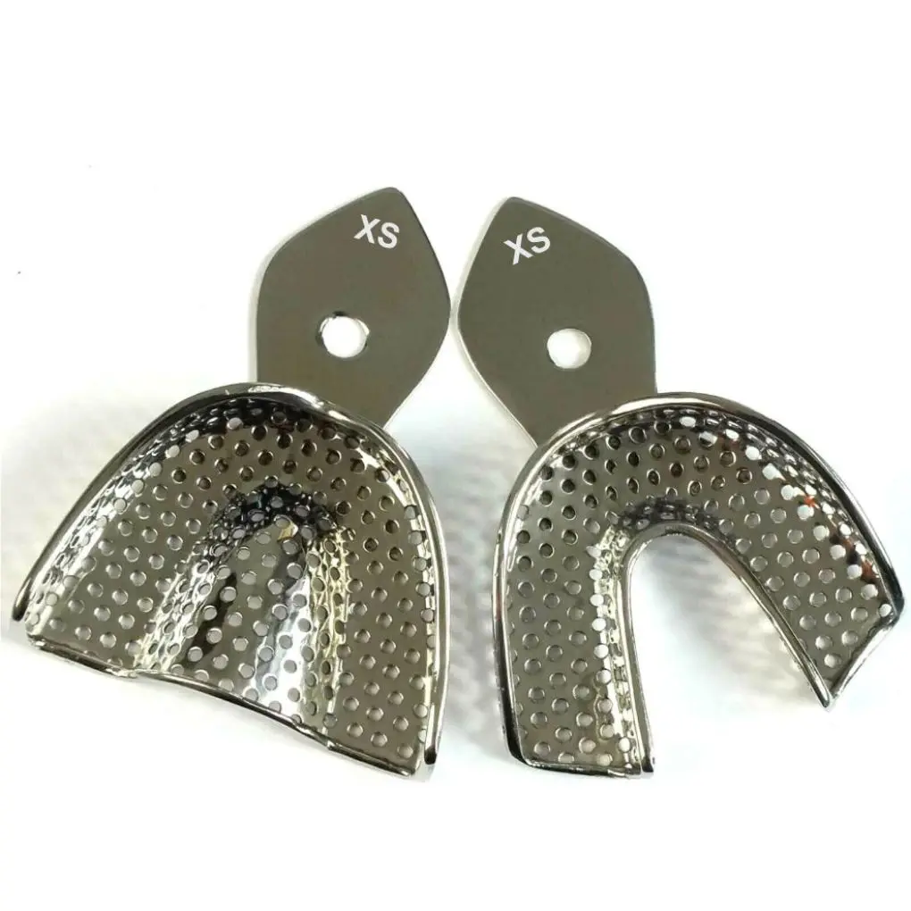 SET OF 8 PIECES (SMALL+ MEDIUM + LARGE + EXTRA LARGE) ORTHODONTIC PERFORATED IMPRESSION TRAYS AUTOCLAVABLE    MGI-DEN-390