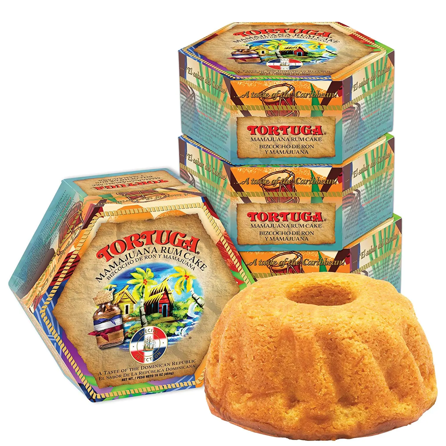 TORTUGA Caribbean MAMAJUANA Rum Cake - 16 oz - The Perfect Premium Gourmet Gift for Gift Baskets Giveaways