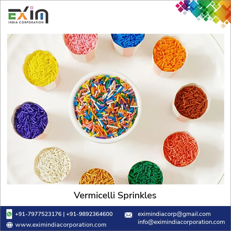 Global Supplier of Bulk Selling Bakery Items Decoration Blue Color Vermicelli Sprinkles at Reasonable Price