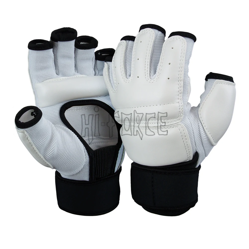 Custom Logo Half Finger WT Approved Gloves Taekwondo Hand Pads Competition Mitts TKD Protection