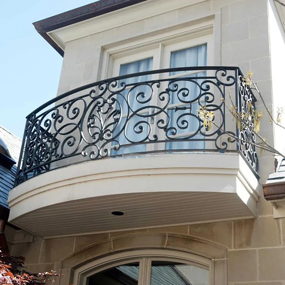 Special Offer Manufacturer Outdoor Decor Forging Wrought Iron Balcony Balustrade