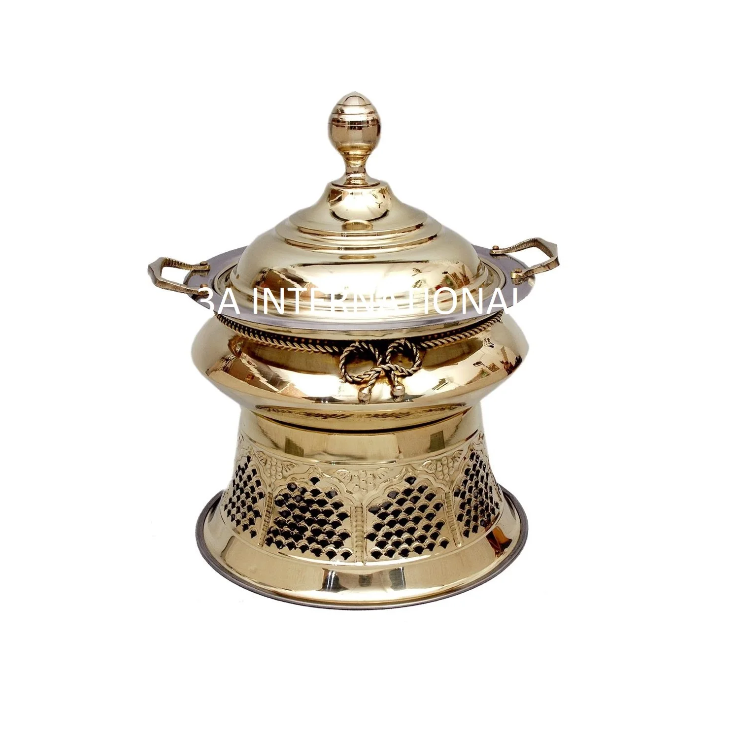 Kitchen Service Accessories Chafing Dish Golden Antique Commercial Restaurant Used Food Warmer Chafing Dish