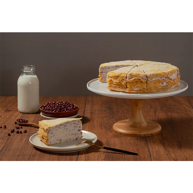Sample Touched 8 inches Red Bean & Milk Mille Crepe Cake