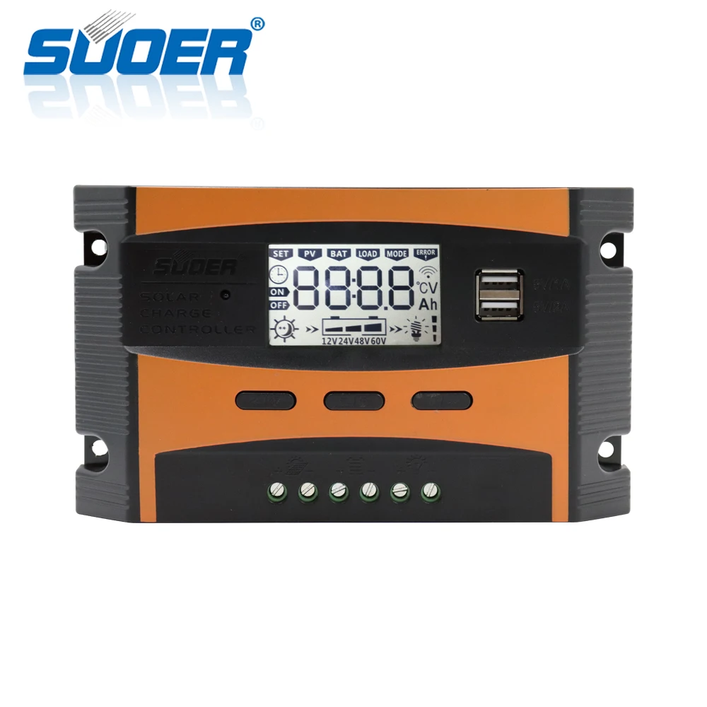 Suoer 12V 10A Price Smart Solar Power System Panel Charge Controller With Two Interfaces